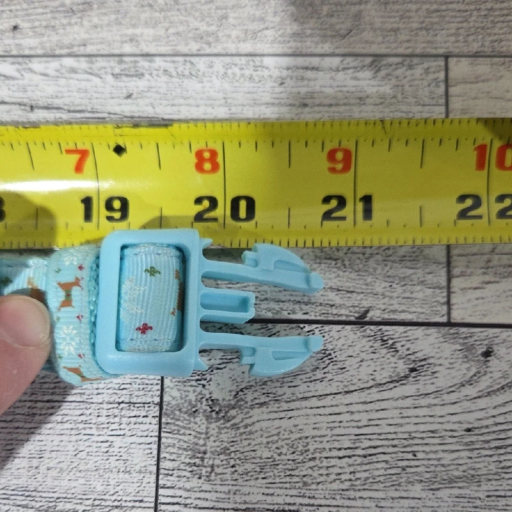Martha Stewart Turquoise Pet Collar with Snowflake Accent